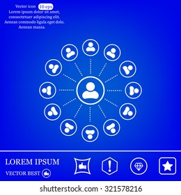 Abstract network with circles.