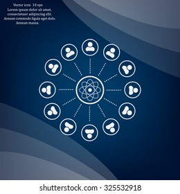 Abstract network with circles.