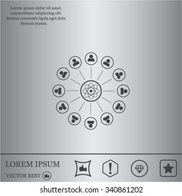 Abstract network with circles.