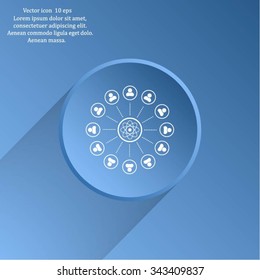 Abstract network with circles.