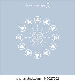 Abstract network with circles.
