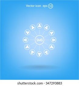 Abstract network with circles.
