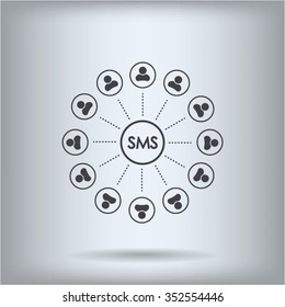 Abstract network with circles.