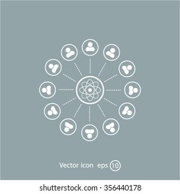 Abstract network with circles.