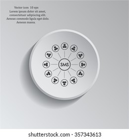 Abstract network with circles.