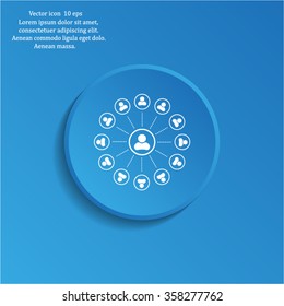 Abstract network with circles.