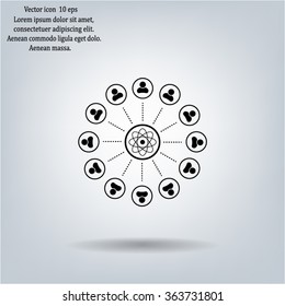 Abstract network with circles.