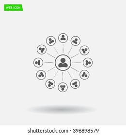 Abstract network with circles.