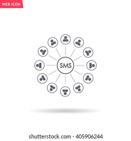 Abstract network with circles.