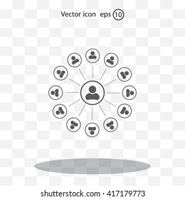 Abstract network with circles.