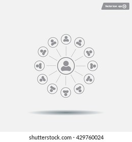 Abstract network with circles.