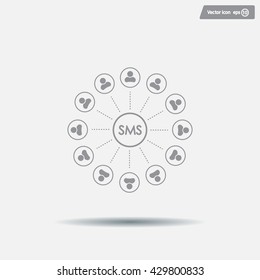 Abstract network with circles.
