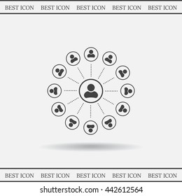 Abstract network with circles.