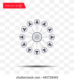 Abstract network with circles.