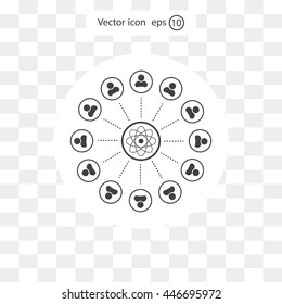 Abstract network with circles.
