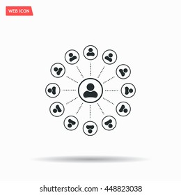 Abstract network with circles.