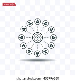 Abstract network with circles.