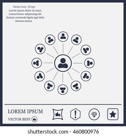 Abstract network with circles.