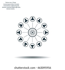 Abstract network with circles.