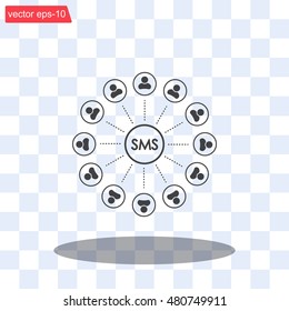 Abstract network with circles.