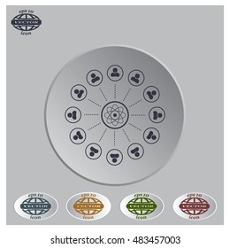 Abstract network with circles.