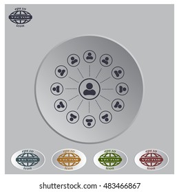 Abstract network with circles.