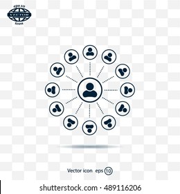Abstract network with circles.