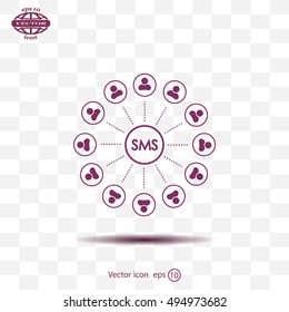Abstract network with circles.