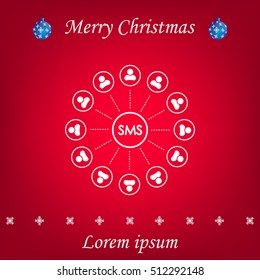 Abstract network with circles.