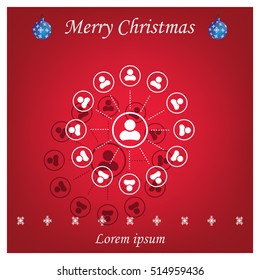 Abstract network with circles.