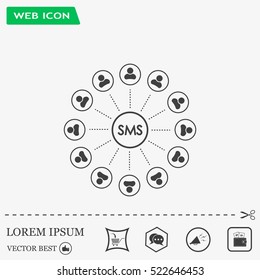 Abstract network with circles.