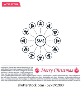 Abstract network with circles.