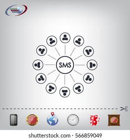 Abstract network with circles.