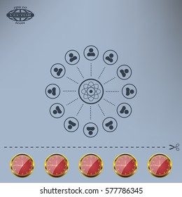 Abstract network with circles.