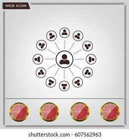 Abstract network with circles.