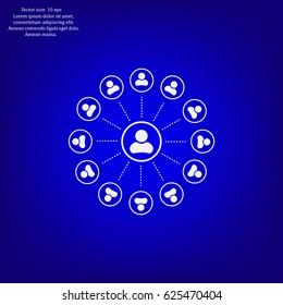 Abstract network with circles.
