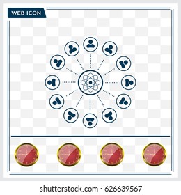 Abstract network with circles.