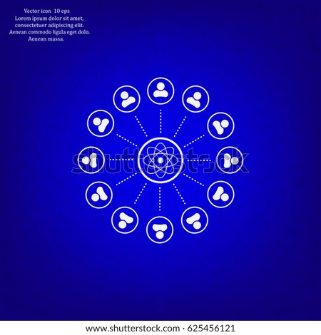 Abstract network with circles.