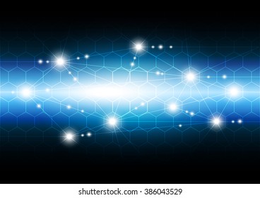 Abstract Network communication technology, vector illustration