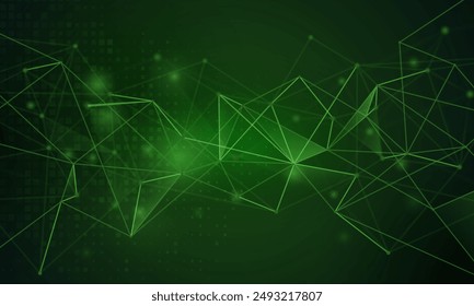 Abstrakter Banner für Netzwerkkommunikation mit geringem Polydesign