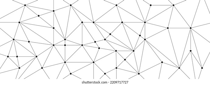 Resumen de la plantilla de fondo de líneas de conexión de red y puntos. Vector gráfico del sistema global vinculado a datos.	