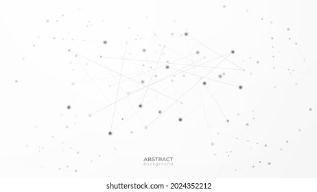 Abstract network connected with line background. Digital technology concept. Vector art illustration
