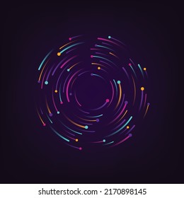 Abstract network connection colorful color. Icon logo design. Vector Illustration