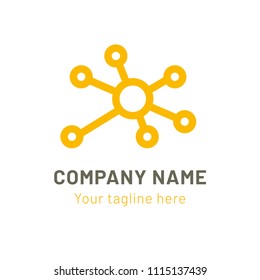 Abstract network connection. Icon logo design. Vector Illustration