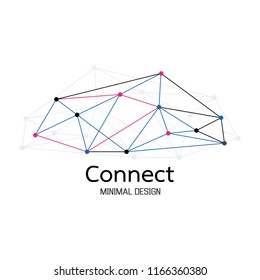 Abstract network connection. icon logo design. Vector Illustration