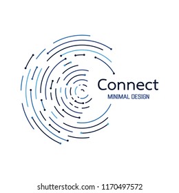 Abstract network connection. icon logo design. Vector Illustration