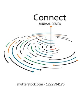Abstract network connection. icon logo design. Vector Illustration