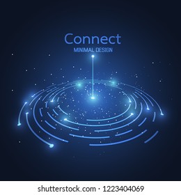 Abstract network connection. icon logo design. Vector Illustration