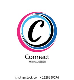 Abstract network connection. icon logo design. Vector Illustration