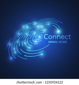 Abstract network connection. icon logo design. Vector Illustration